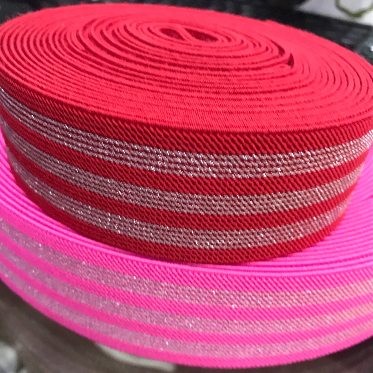 4公分斜纹加银丝订单15种颜色1