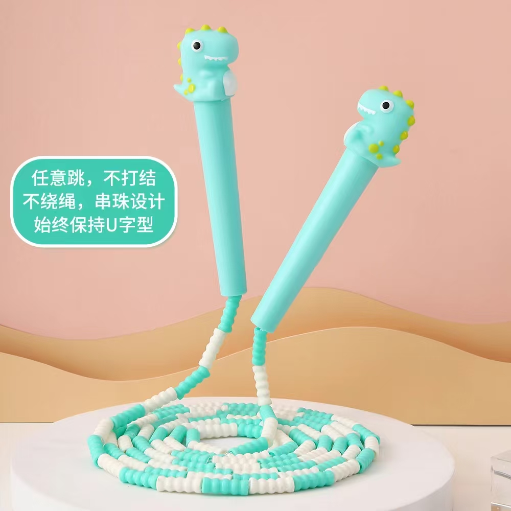 Fan Dou Ka Stationery Creative Cute Cartoon Head Super Dino Jimmy Bamboo Joint Skipping Rope Sports Goods Fitness Goods Skipping rope Children outdoor Item Picture