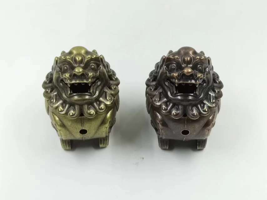 Lion-head incense burner, incense burner, incense stick, mini small incense burner, alloy