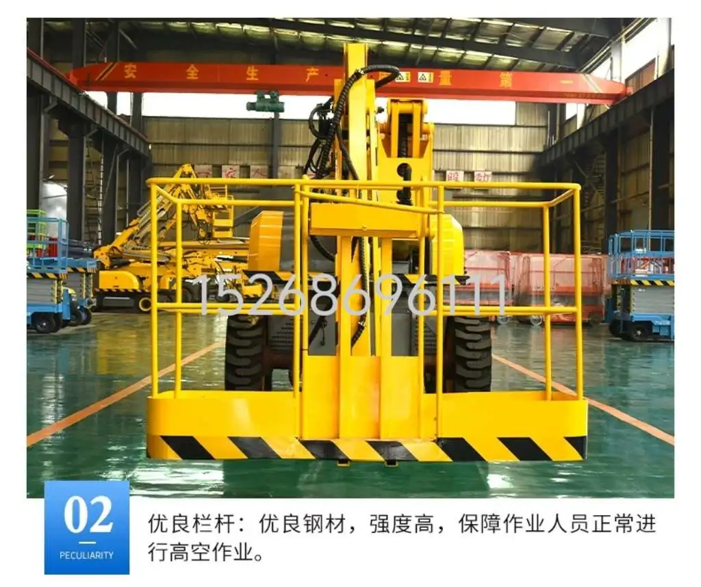 Articulated boom lift, electric lifting platform for high-altitude operations, self-propelled fully automatic articulated boom lift forklift detail image 3