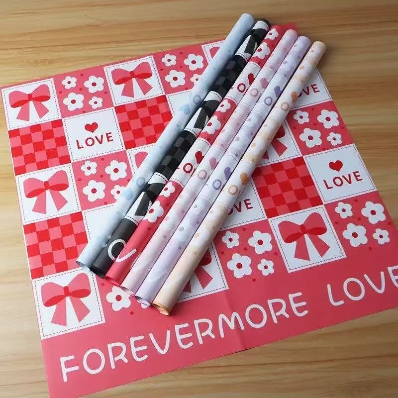 Laser paper for daily-use flower packaging, flower bouquet wrapping paper, pleated crepe paper, flower beautification and decoration, high-end flower shop packaging material detail image 5