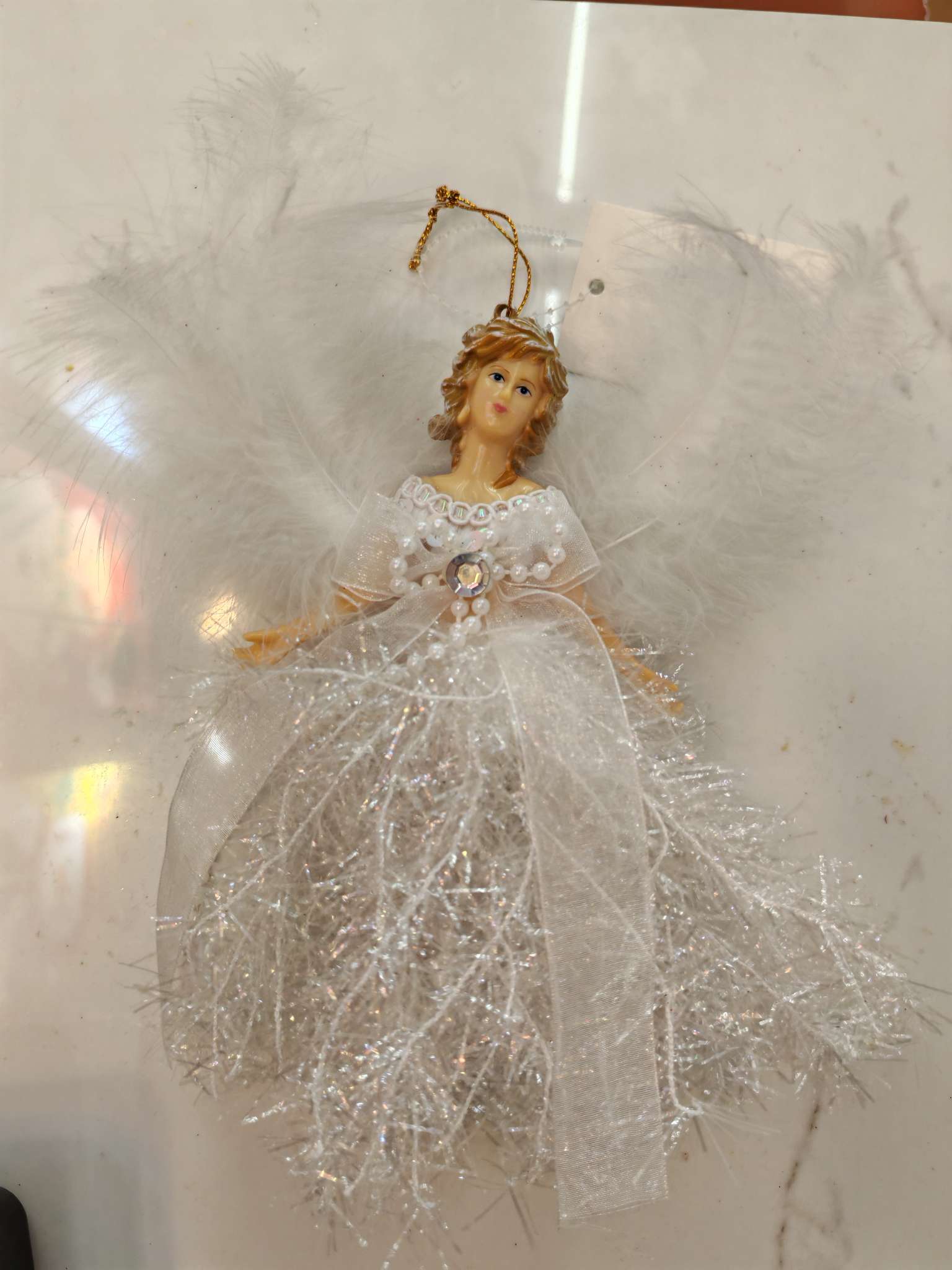 Christmas decorations, angel pendants, office culture festival daily necessities, Christmas snowflakes, electrostatic stickers, ribbons, foam cherries, Christmas pendants, Christmas ribbons, festive atmosphere Specification image