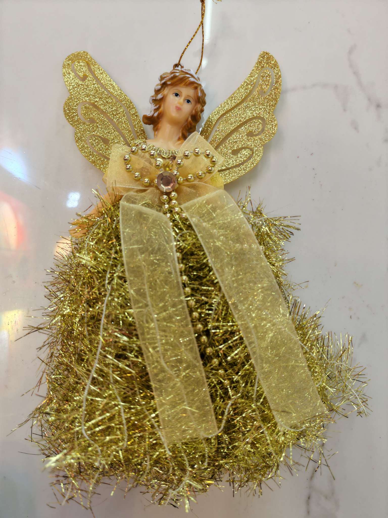 圣诞节装饰品天使挂件 办公室文化节日用品 圣诞雪花 静电贴 彩带 泡沫樱桃 圣诞挂饰 圣诞彩带 节日气氛