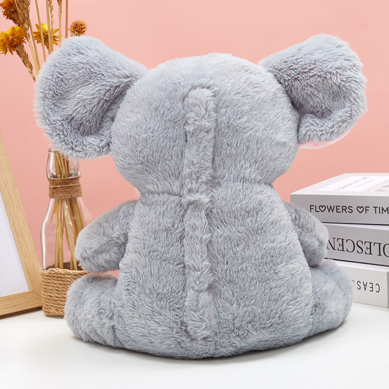 New breathing bear and elephant plush toy, newborn music glowing soothing sleep doll Item Picture