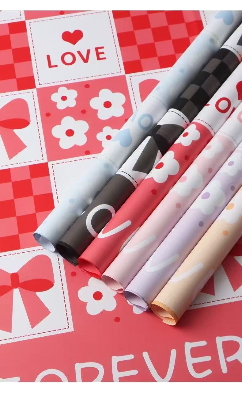 Laser paper for daily-use flower packaging, flower bouquet wrapping paper, pleated crepe paper, flower beautification and decoration, high-end flower shop packaging material Specification image