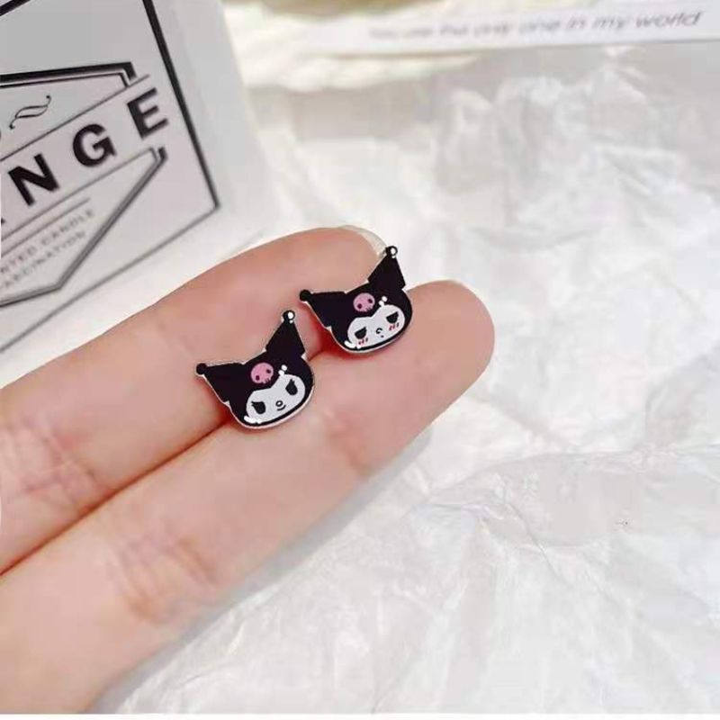 Kulomi ear clips, hole-free earrings, female student Korean version, simple plastic needle, silver needle ear studs, super fairy magnet magnetic ear studs, earrings Specification image