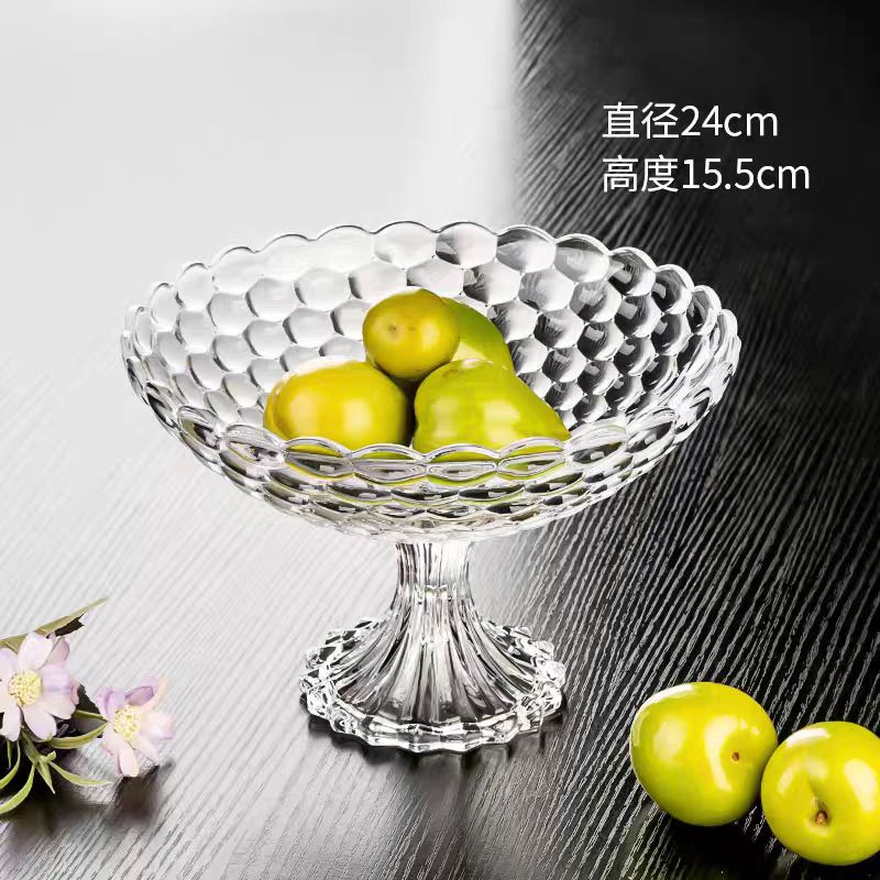European-style creative metal fruit plate, living room home decoration fruit plate, glass coffee table, dried fruit plate wholesale factory direct sales, cross-border snack plate, high-quality home products, Yangxuan Specification image