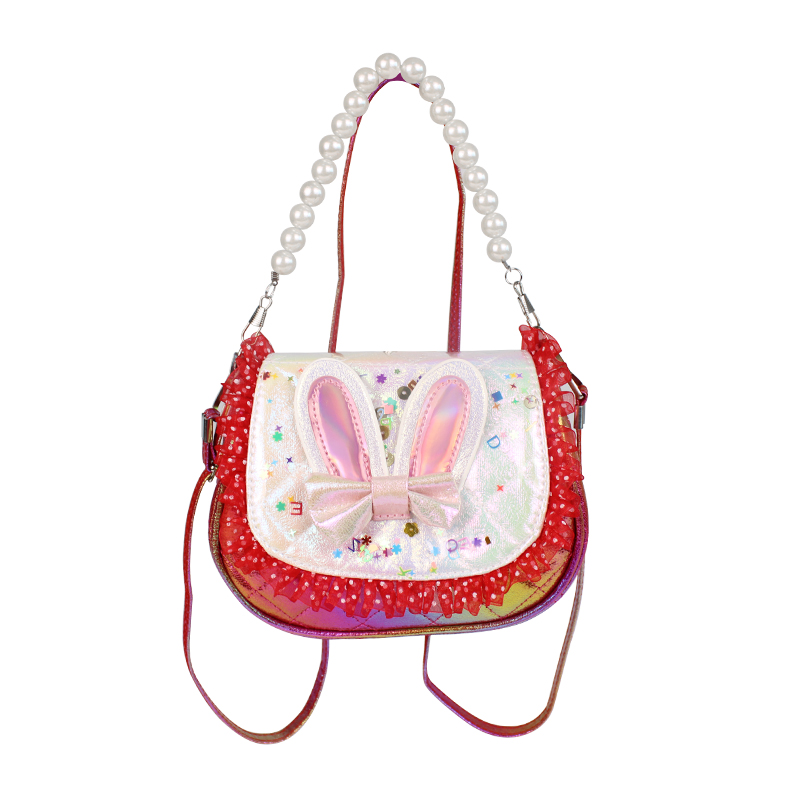 儿童斜挎包包女孩可爱户外时尚迷包包包女斜跨时尚卡通儿童包包mini包珍珠蝴蝶结斜挎包小孩斜挎包儿童玩具包零钱包挂动物小包图