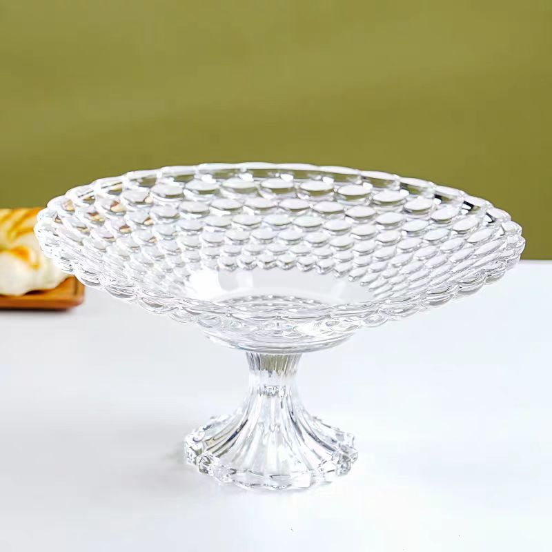 European-style creative metal fruit plate, living room home decoration fruit plate, glass coffee table, dried fruit plate wholesale factory direct sales, cross-border snack plate, high-quality home products, Yangxuan Item Picture