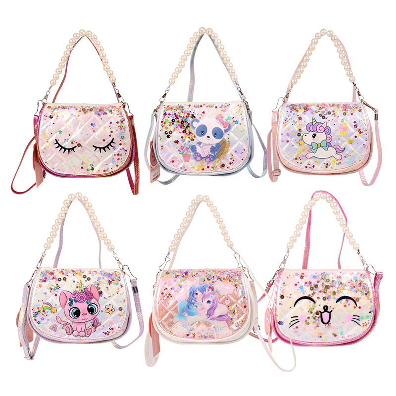 手机防水袋/卡通儿童包包/拎包/毛绒玩具小零钱包/mini包白底实物图