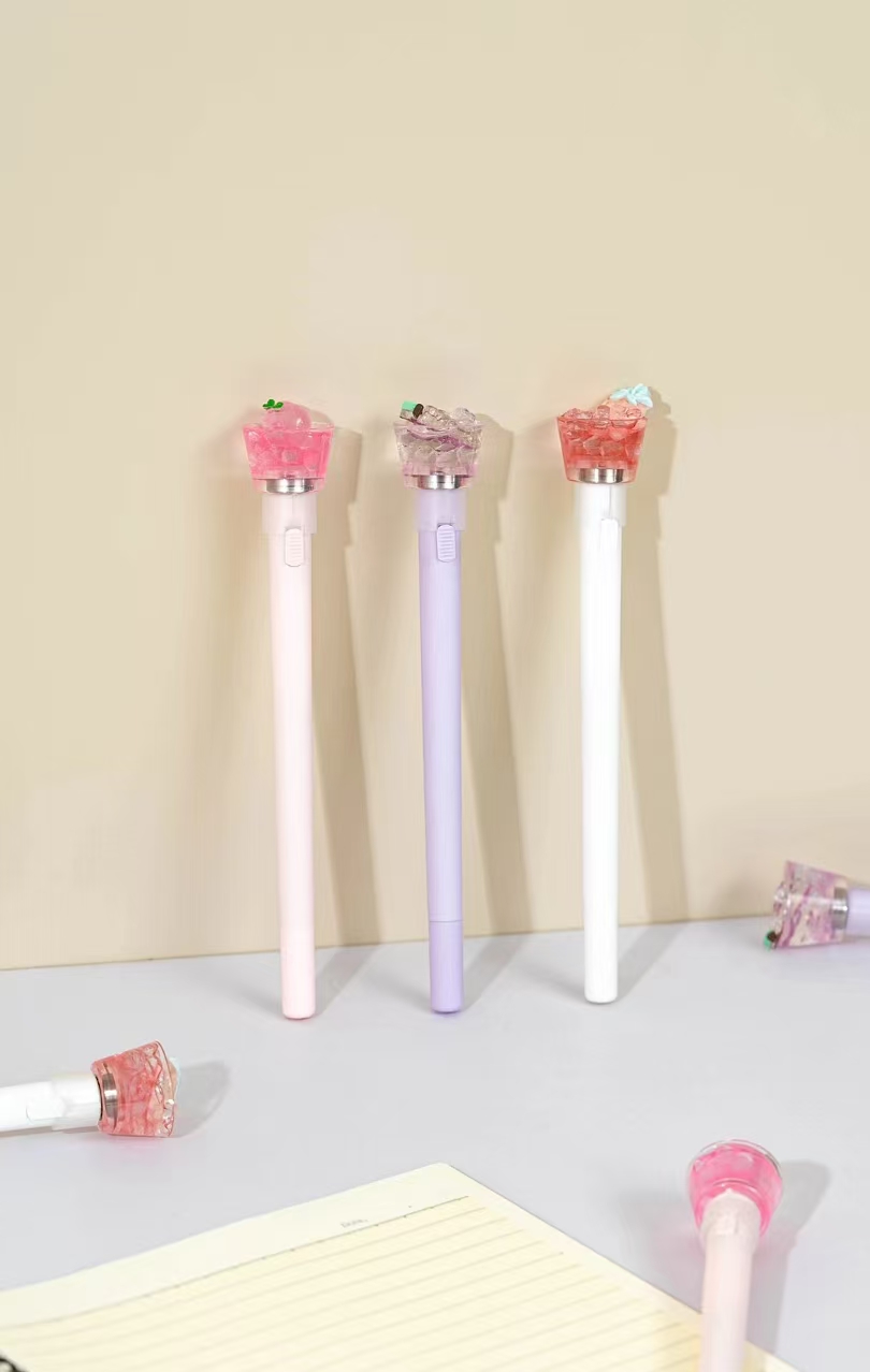 Fandouka Stationery Creative Fruit Spin Fun Luminous Pen Spin Gel Pen Smooth and Easy to Write Factory wholesale creative stationery gel pen stationery Item Picture