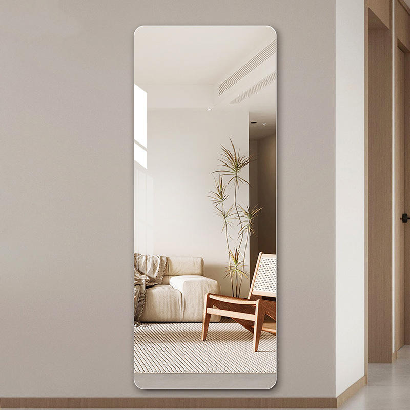 Acrylic soft mirror, high-definition self-adhesive dressing mirror, no deformation, bathroom entrance hall, no need for drilling, dormitory, bedroom, home decoration details Picture