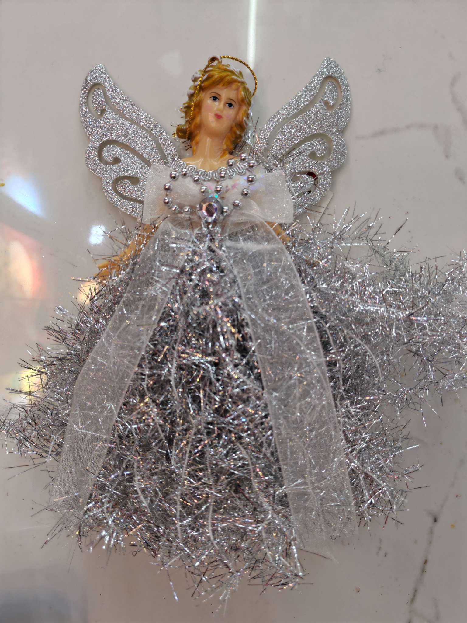 Christmas decorations, angel pendants, office culture festival daily necessities, Christmas snowflakes, electrostatic stickers, ribbons, foam cherries, Christmas pendants, Christmas ribbons, festive atmosphere Item Picture