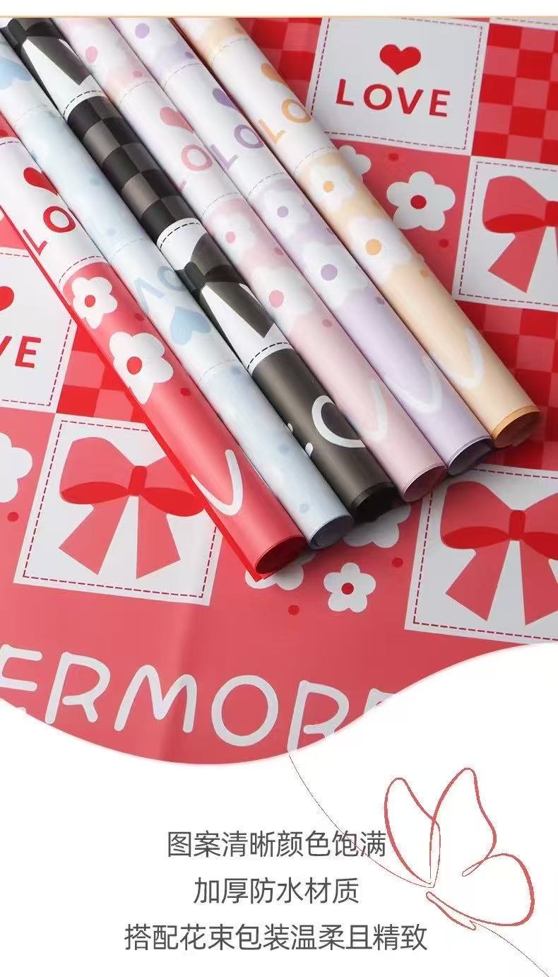 Laser paper for daily-use flower packaging, flower bouquet wrapping paper, pleated crepe paper, flower beautification and decoration, high-end flower shop packaging material detail image 4