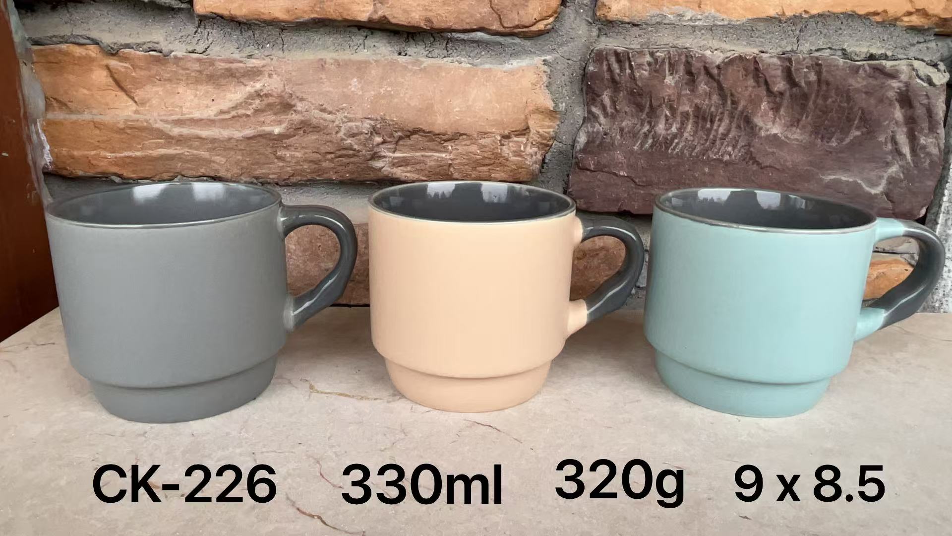 Color mate taza plegable manija de dos colores taza de café taza