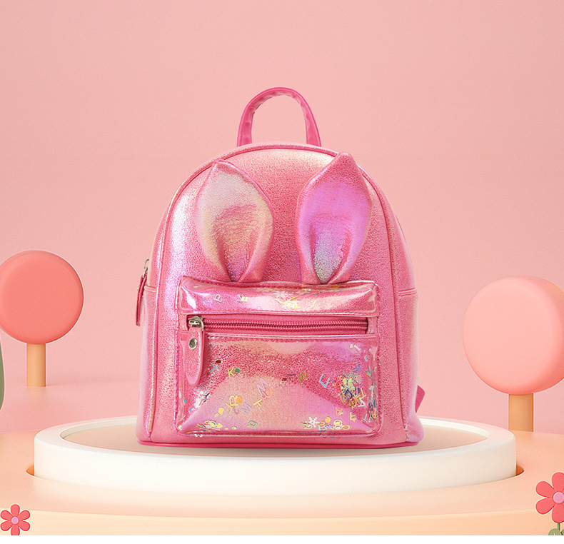 大尾貓兔子耳朵時尚休閑可愛萌趣幼兒園時尚單品女童雙肩包詳情9