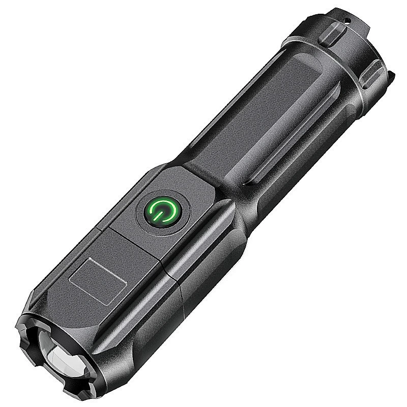 跨境电筒强光可充电式超亮小型户外家用迷你便携led耐用远射灯