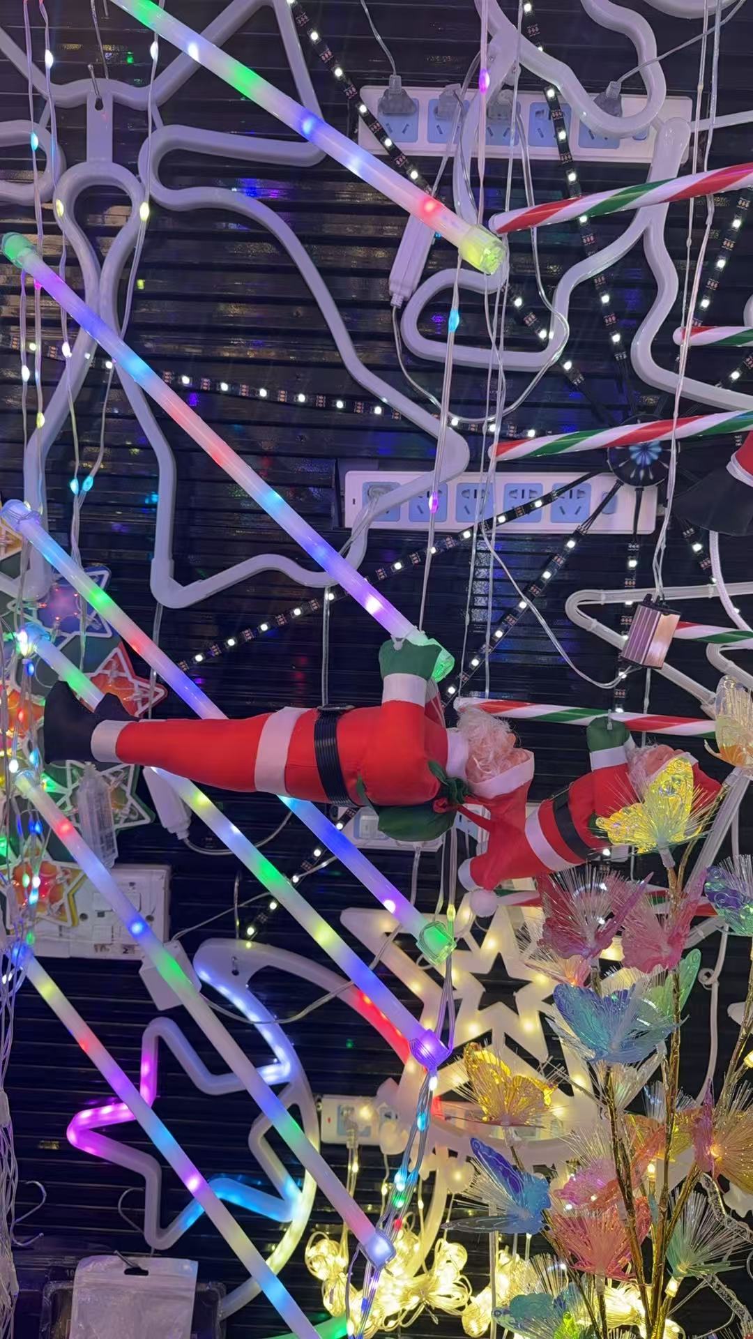 圣诞节圣诞老人摆件圣诞节道具圣诞工艺品电动爬梯软梯详情1