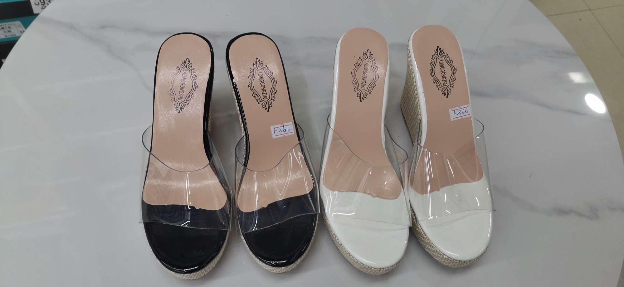 破跟厚底水晶凉拖鞋时尚潮流舒适网红拖鞋女夏季时尚详情图2