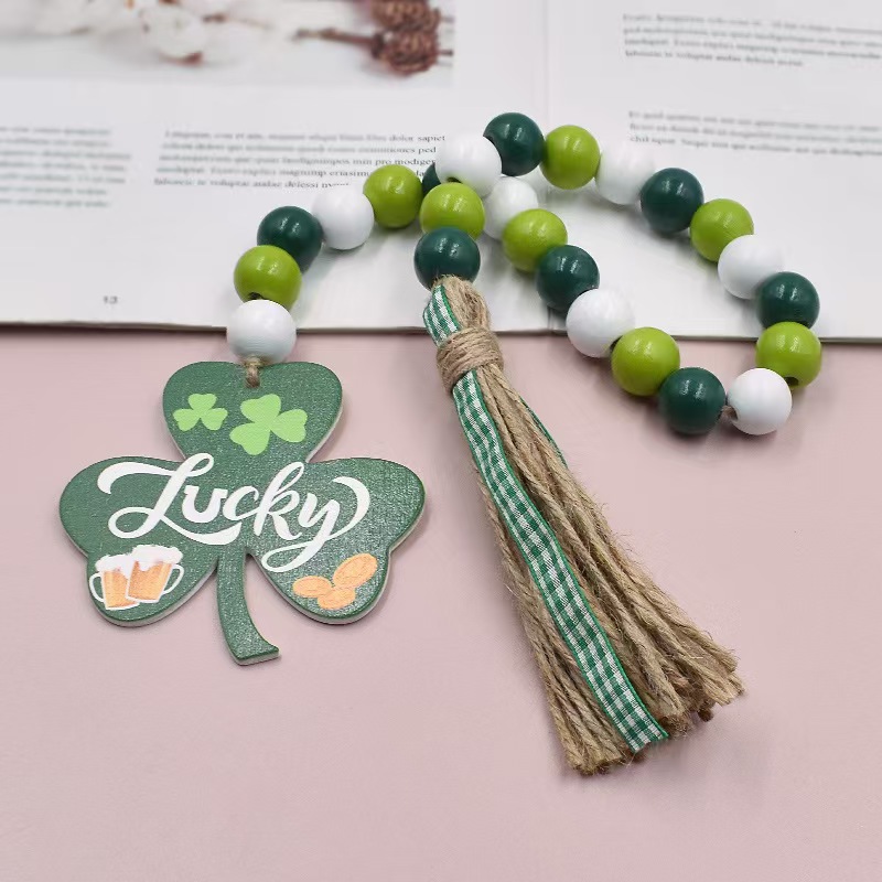 实木串珠禾木珠串可放花瓶窗帘扣挂件挂饰麻绳流苏详情图13