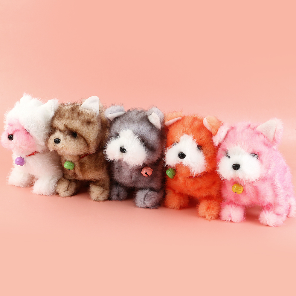 The 2025 new cute plush electric puppy children's simulation toy can walk, move and bark. It's a boy and girl toy