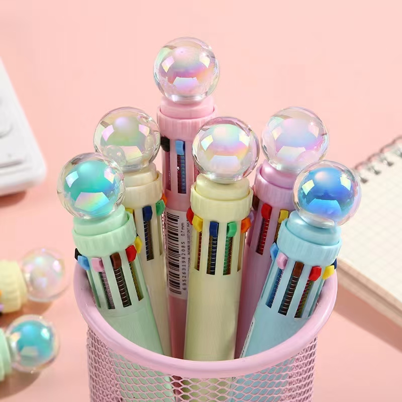 Fandou Card Stationery, creative and dreamy bubble ten-color ballpoint pen, smooth and easy to write, factory wholesale, creative stationery, giant writing ability Specification image