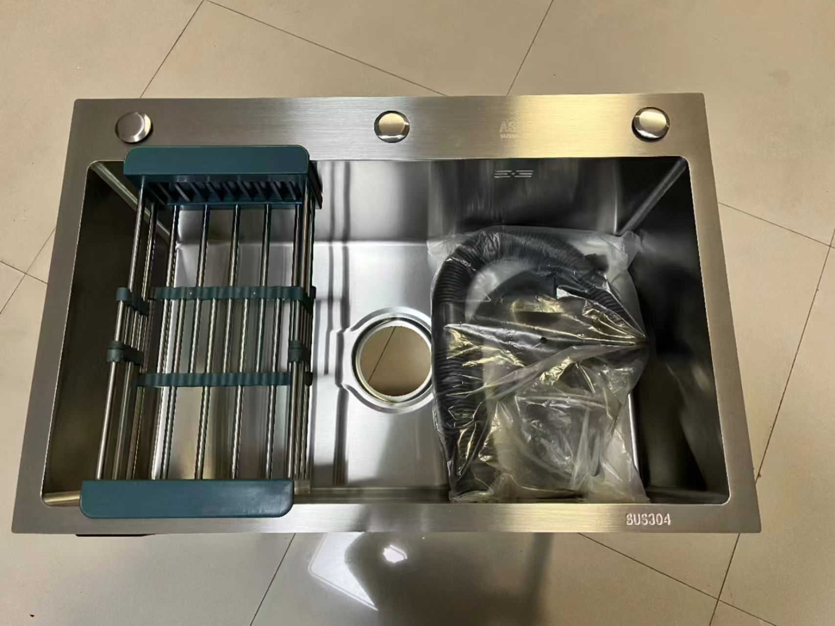 （厂家直发）不锈钢水槽外贸304单双加厚水槽台下盆家用厨房洗碗池洗菜池不锈钢水槽水槽大单槽洗菜盆厨房水槽
