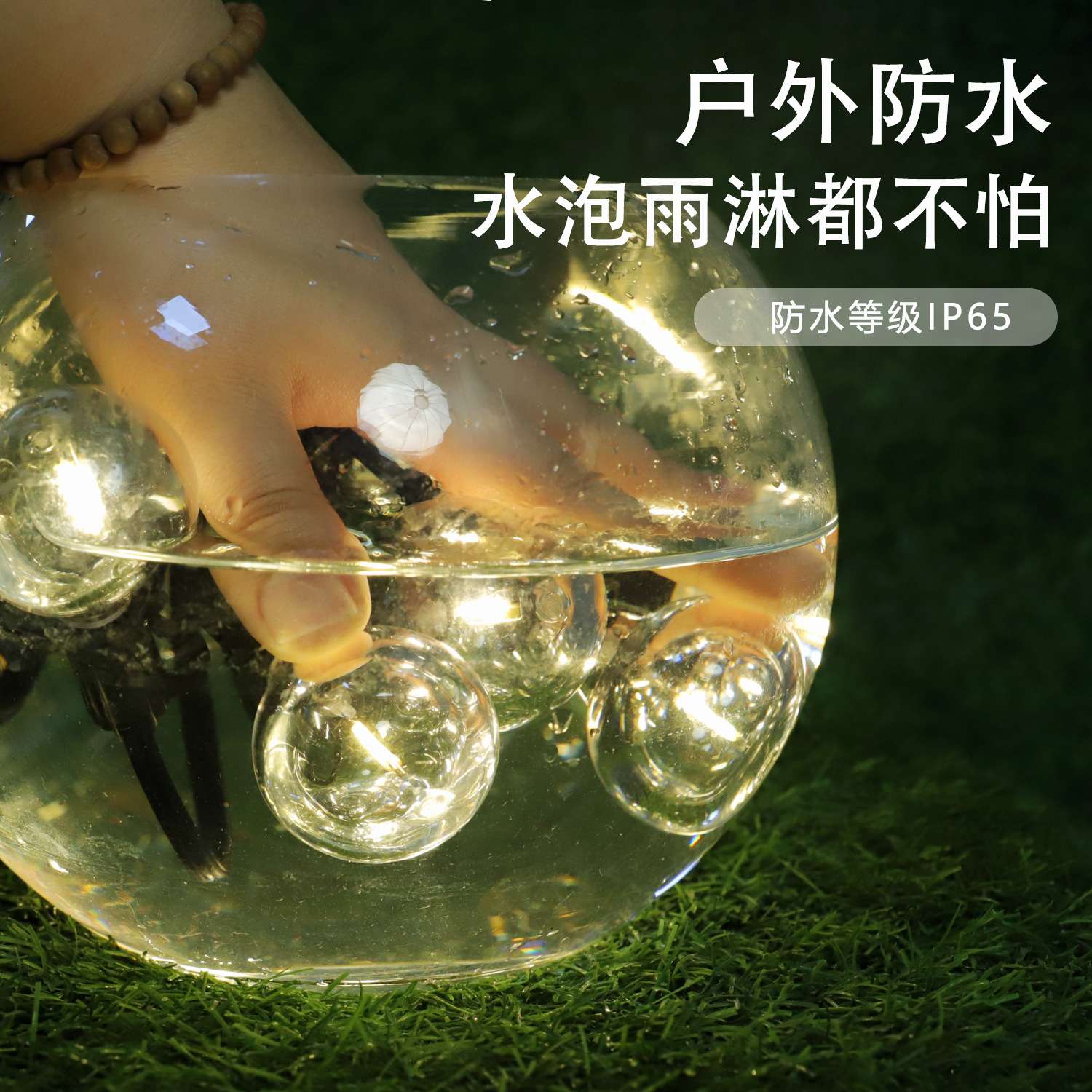 新款LED球泡灯G40太阳能灯串户外露营花园庭院民俗派对复古装饰灯产品图