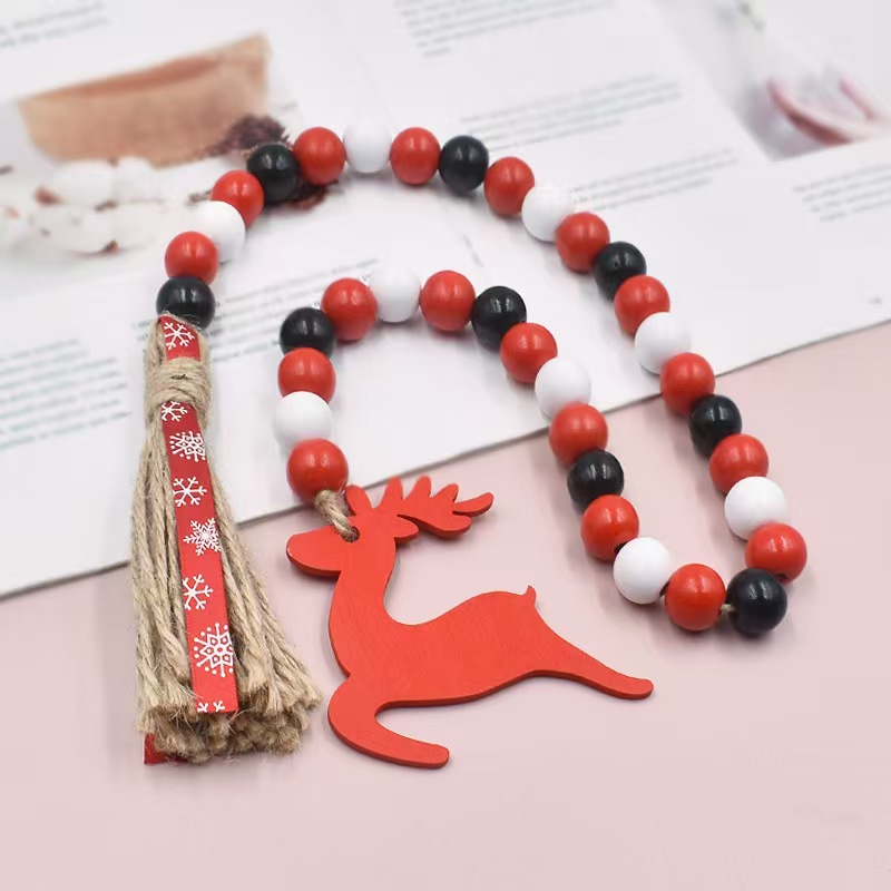 实木串珠禾木珠串可放花瓶窗帘扣挂件挂饰麻绳流苏详情图19