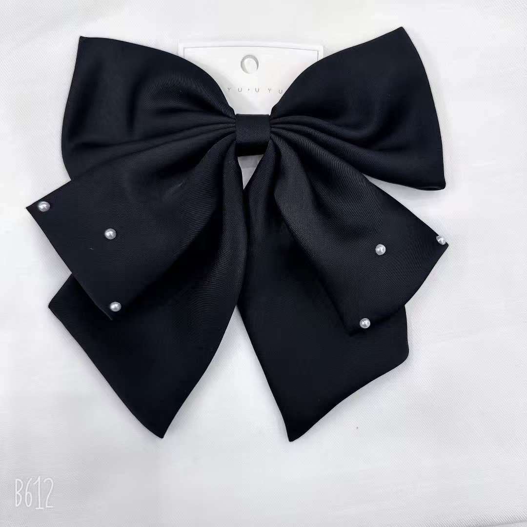 黑红百搭，休闲顶夹，蝴蝶结，发饰，头饰，发夹细节图