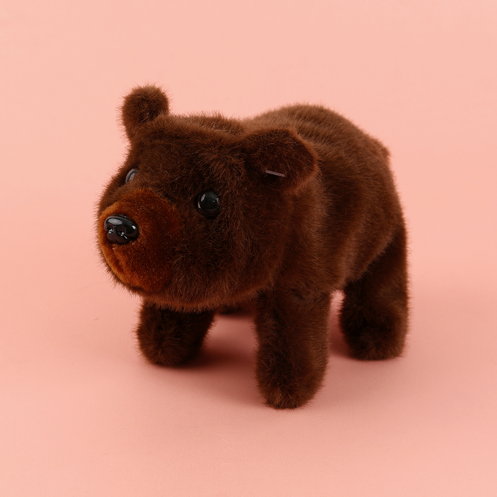 The 2025 new cute plush teddy bear children's simulation toy can walk, move and make sounds. Factory direct sale