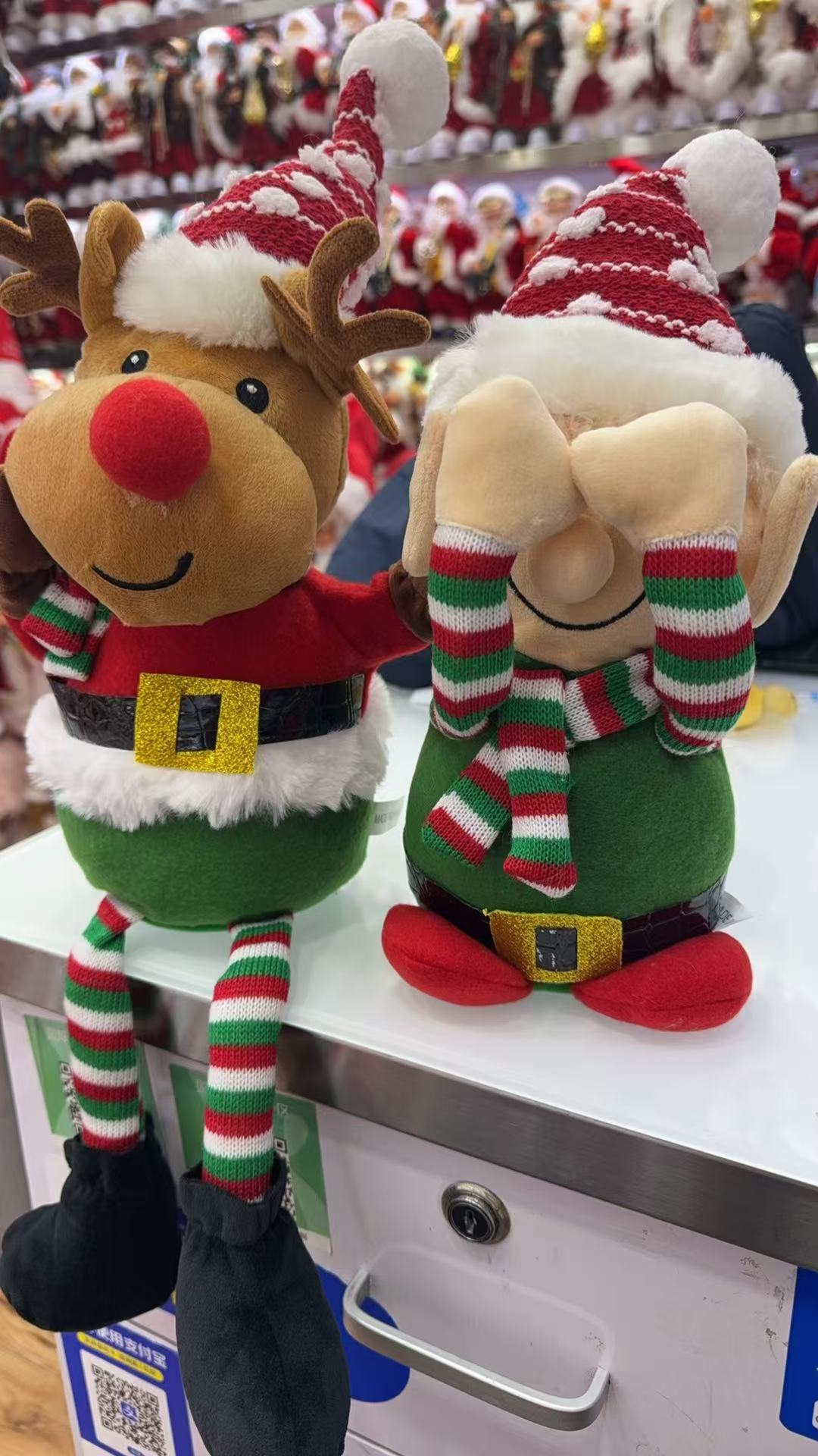 圣诞节圣诞老人摆件圣诞节道具圣诞工艺品电动爬梯软梯详情2