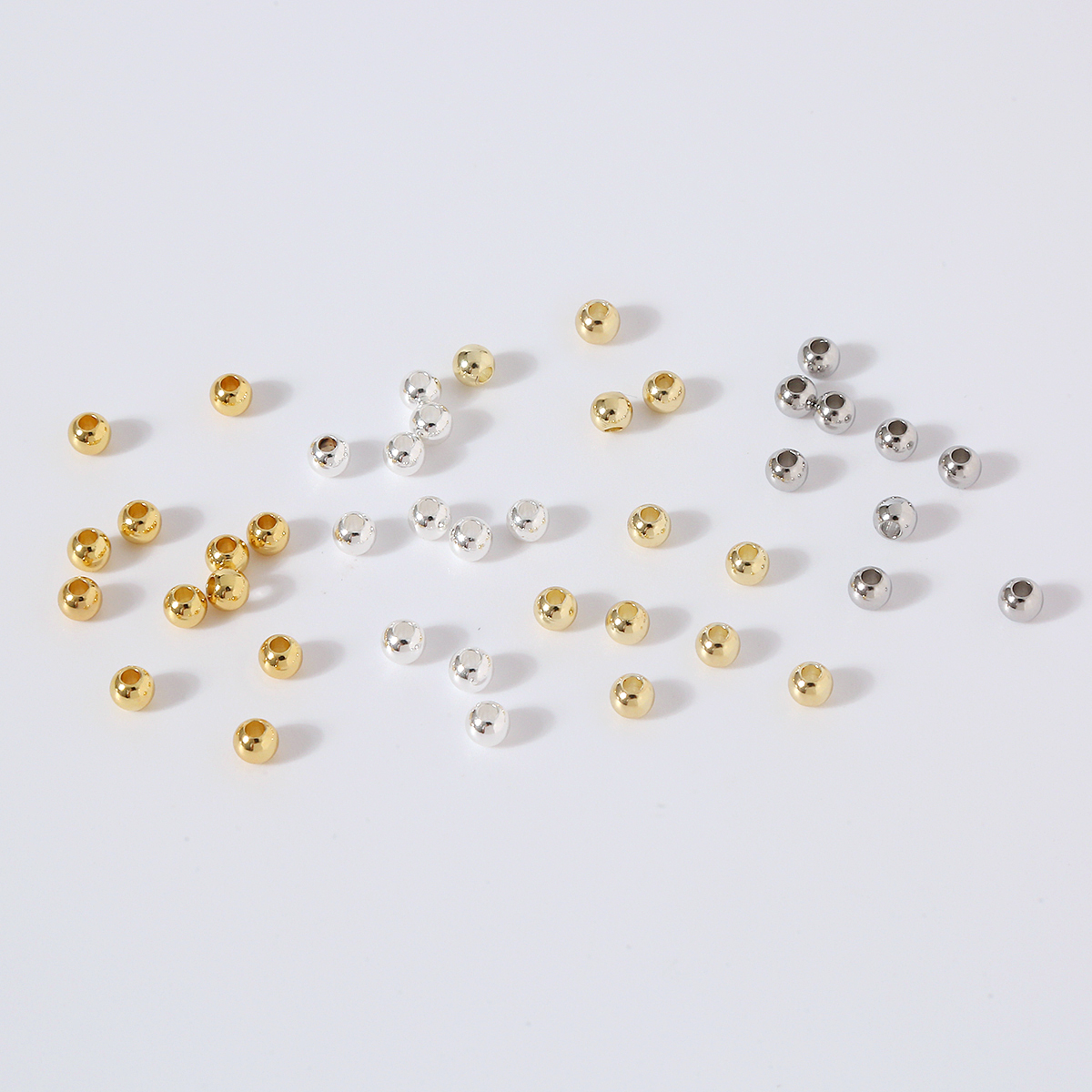 铜珠实心珠保色配件14k镀真金隔片隔珠大孔串珠 diy手作配件珠子详情1