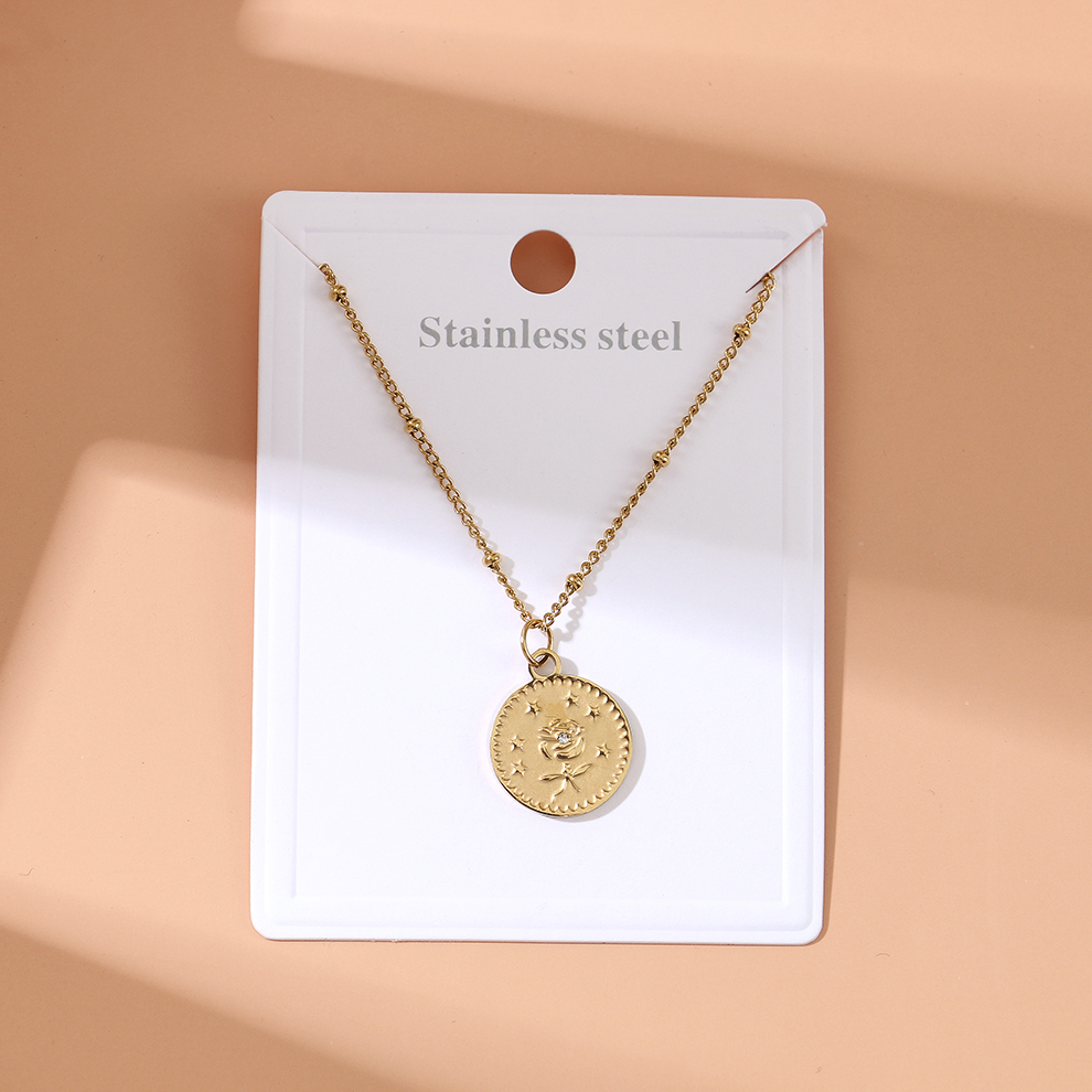 跨境时尚流行18k金眼睛太阳神小蛇个性项链女吊坠现货