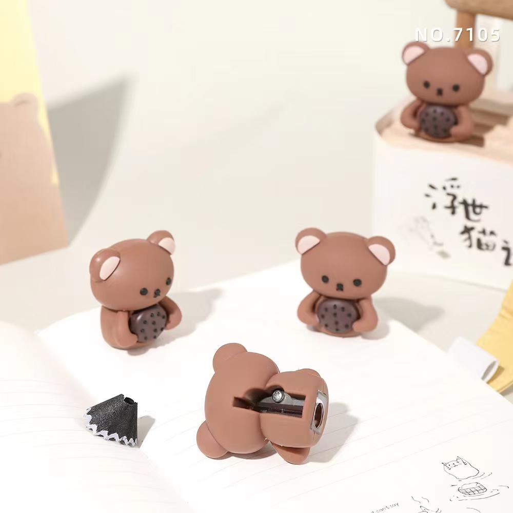 Fandouka Creative Quqi Bear Pencil Sharpener Office Pencil sharpener Cultural and Creative Student Supplies Specification image