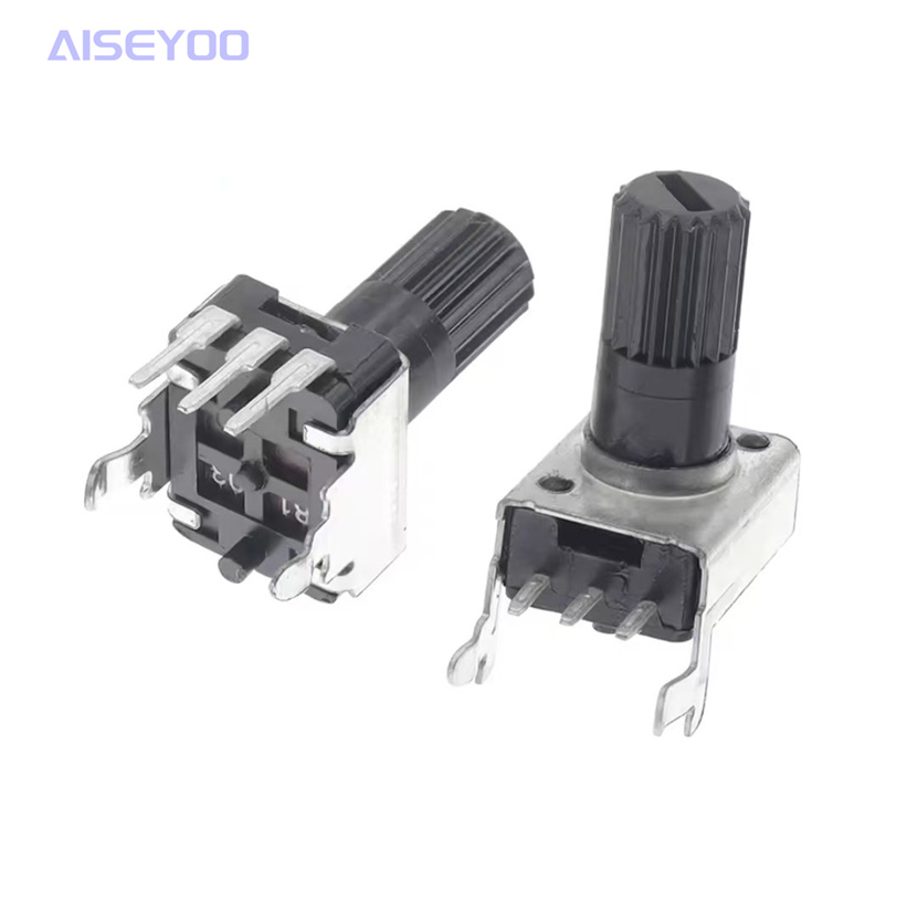 RV09型立式卧式B1K5K10K20K50K100K音量电位器可调 直脚/弯脚 电位器-长/短柄0932可调电阻电位器产品图