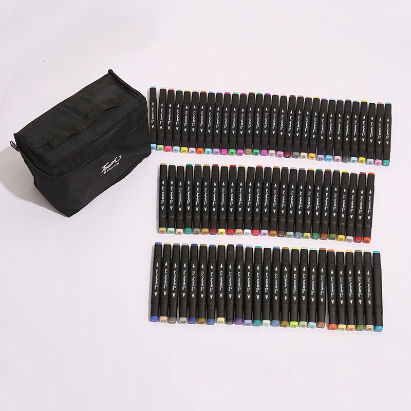 马克笔/丙烯马克笔/学生马克笔批发/双线轮廓马克笔/马克笔水彩笔白底实物图