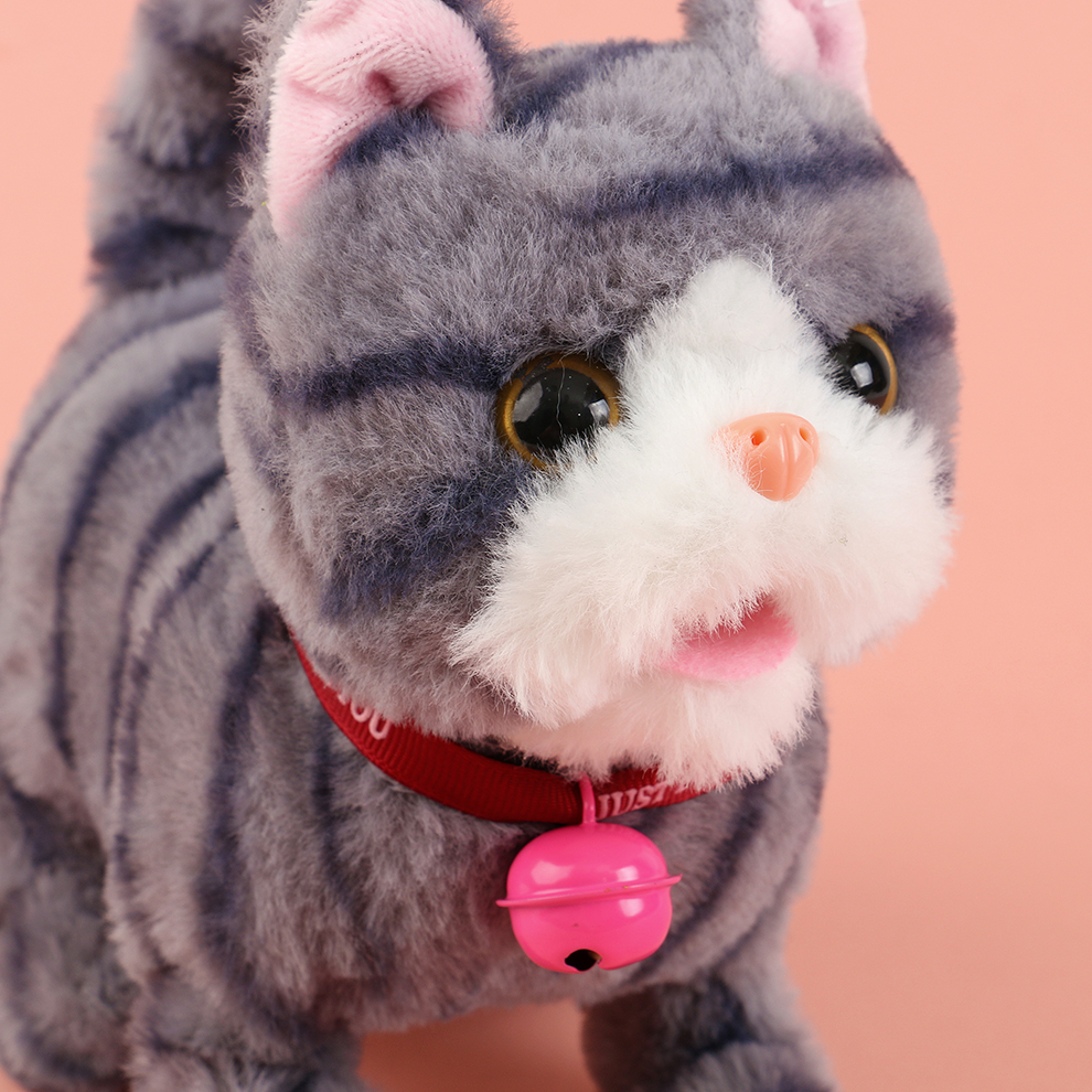 The 2025 new cute plush bell lip-off electronic cat children's simulation toy can walk, move and bark Application Scenario