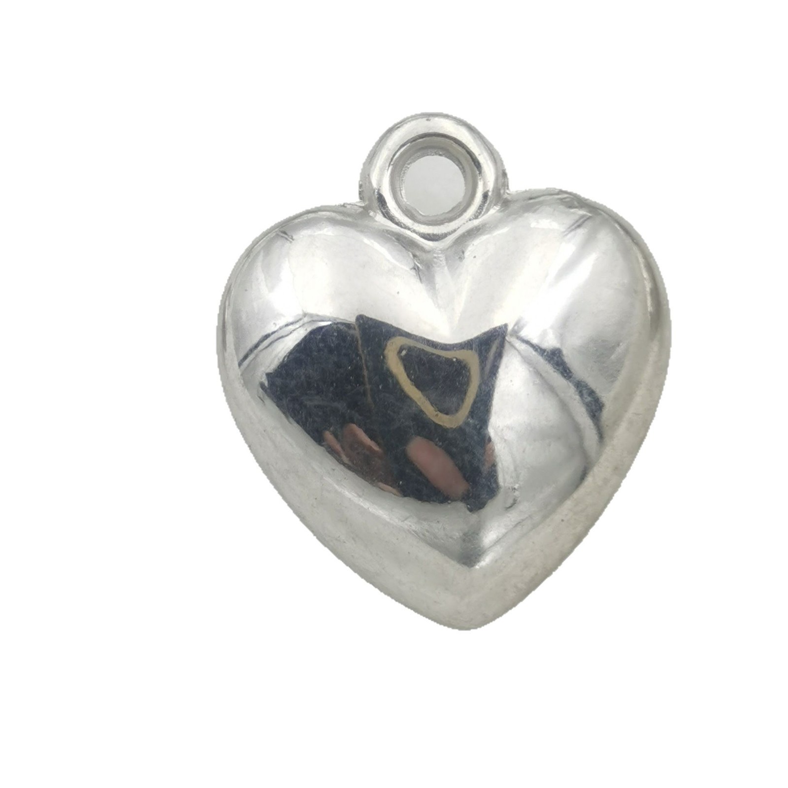 diy jewelry accessories: White K smooth three-dimensional heart-shaped necklace pendant, plastic material heart-shaped accessory detail image 5