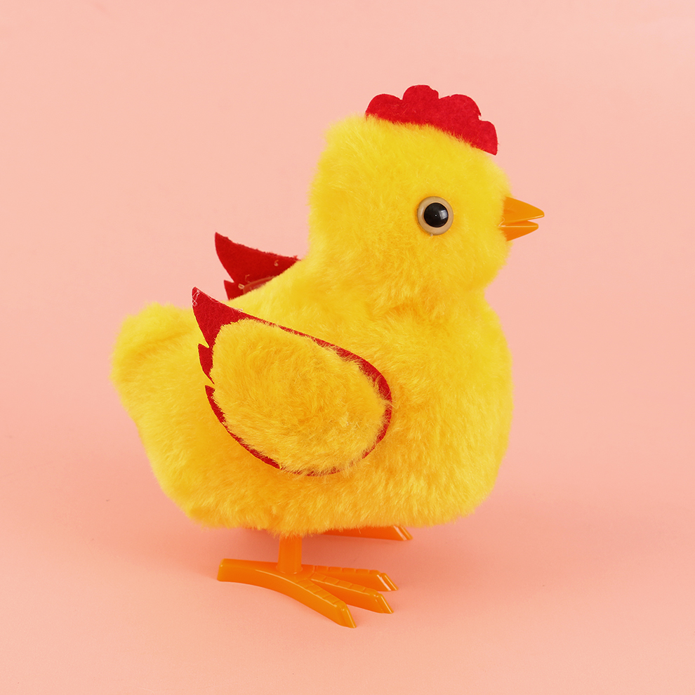 The plush chick can chirp, flap its wings and walk. It is a simulation plush toy for children and an electronic pet details Picture