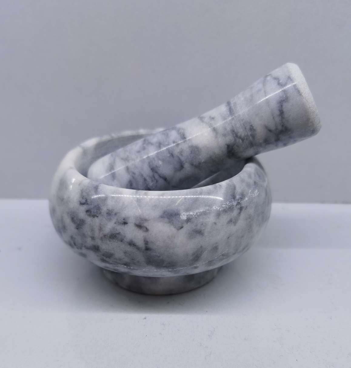 Daily necessities, kitchen tools, small marble garlic tamper, stone mortar, garlic mortar, garlic bowl, grinding media accessories, essential practical tools for the kitchen Specification image