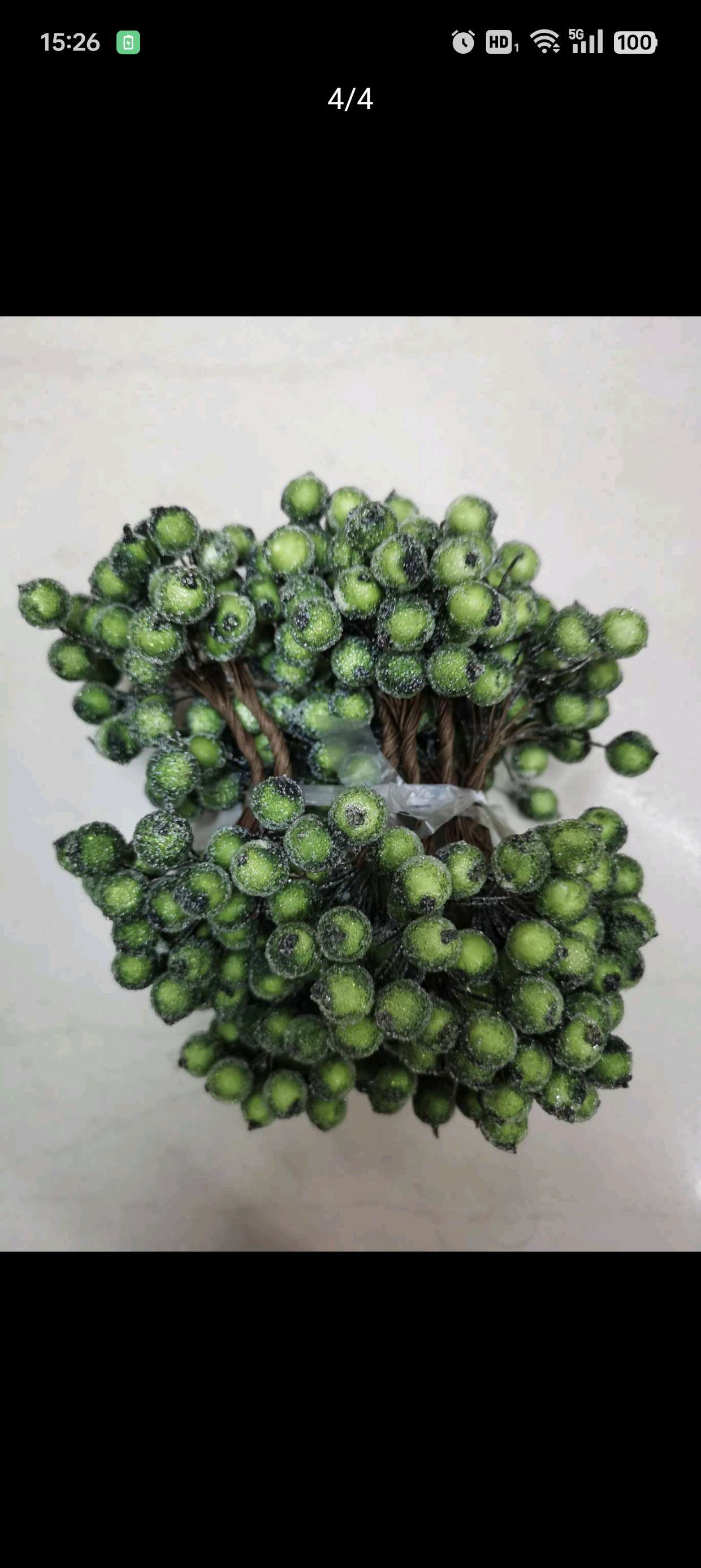 Glass fruit, military green Christmas foam fruit, glass beads, flower arrangement fruit, artificial flower detail image 5