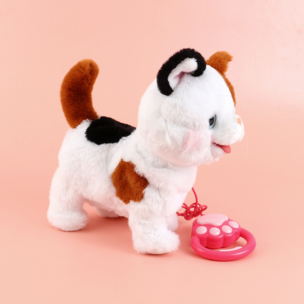 2025 New cute plush leash tongue-stretching electric puppy children's simulation toy, can walk, move, bark and record. Factory direct sales details Picture