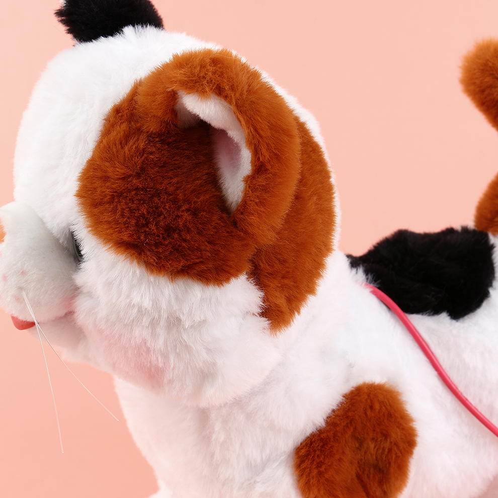 2025 New cute plush leash tongue-stretching electric puppy children's simulation toy, can walk, move, bark and record. Factory direct sales Item Picture