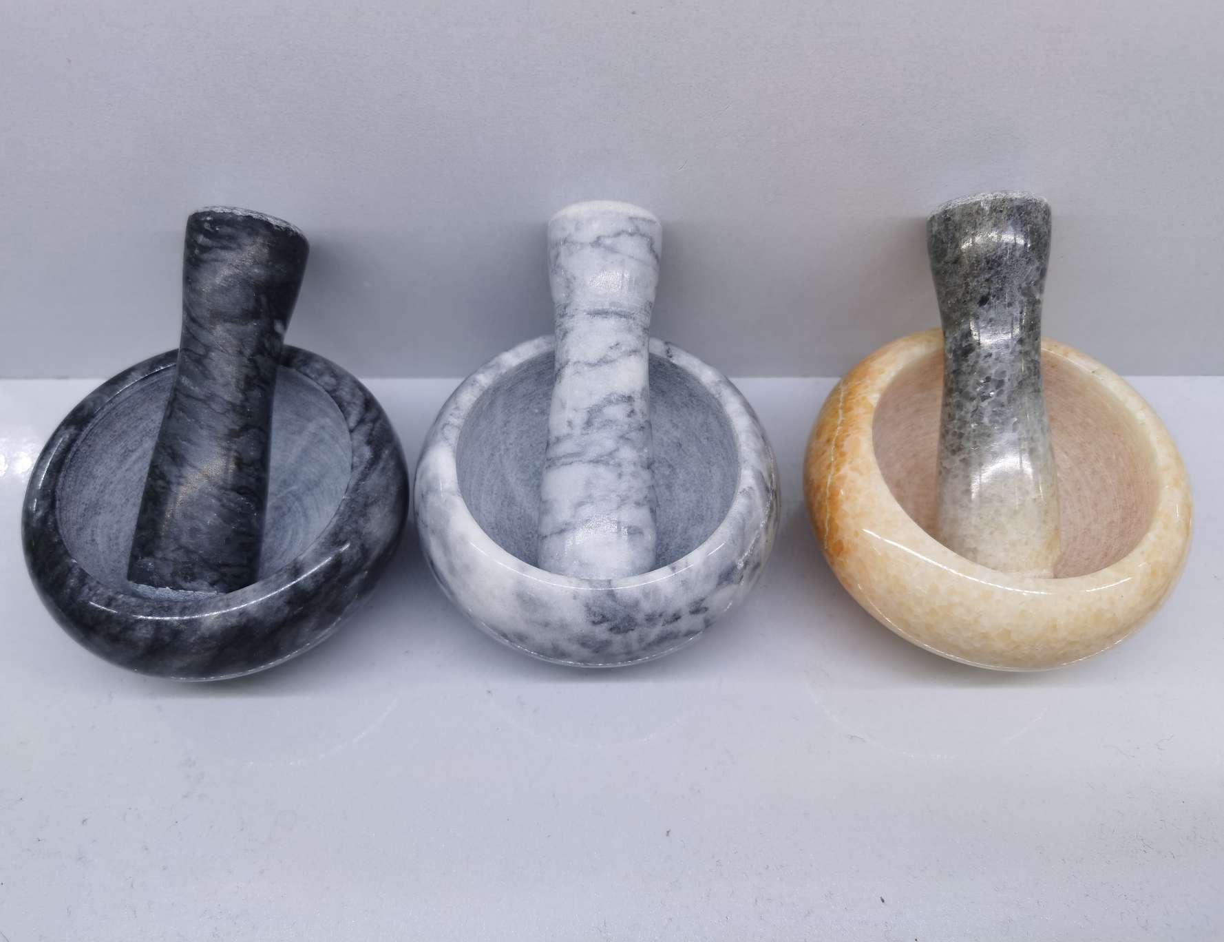 Daily necessities, kitchen tools, small marble garlic tamper, stone mortar, garlic mortar, garlic bowl, grinding media accessories, essential practical tools for the kitchen detail image 3