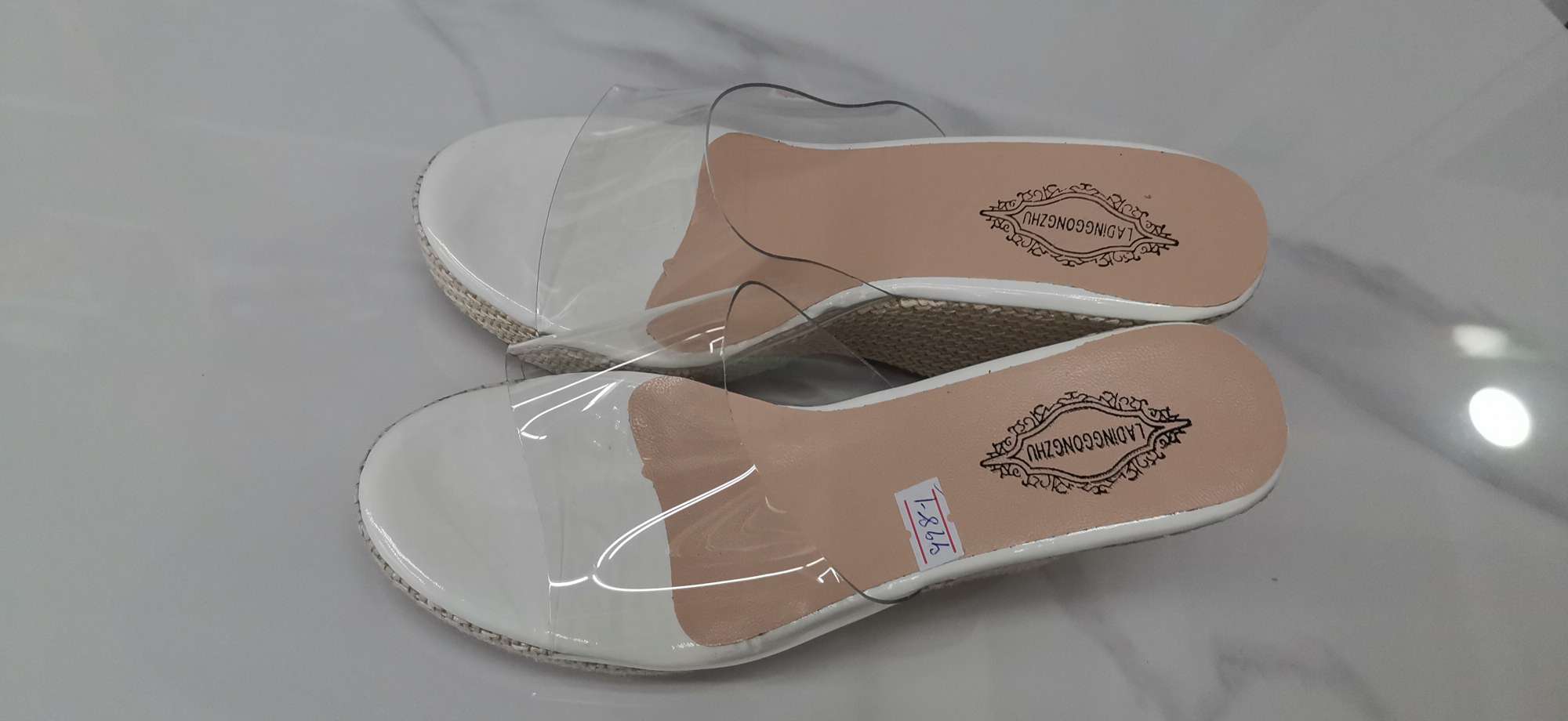 破跟厚底水晶凉拖鞋时尚潮流舒适网红拖鞋女夏季时尚详情图4