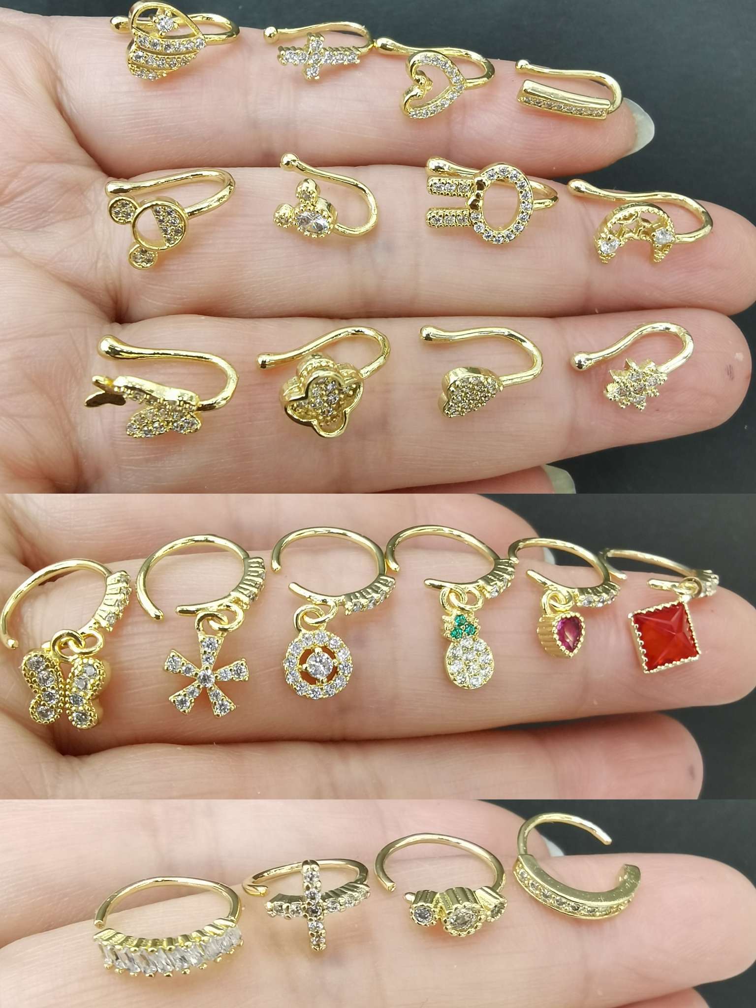 欧美时尚女士饰品 穿刺鼻饰鼻钉鼻夹肚脐钉 独特设计其他饰品潮流新款鼻钉鼻钉鼻钉