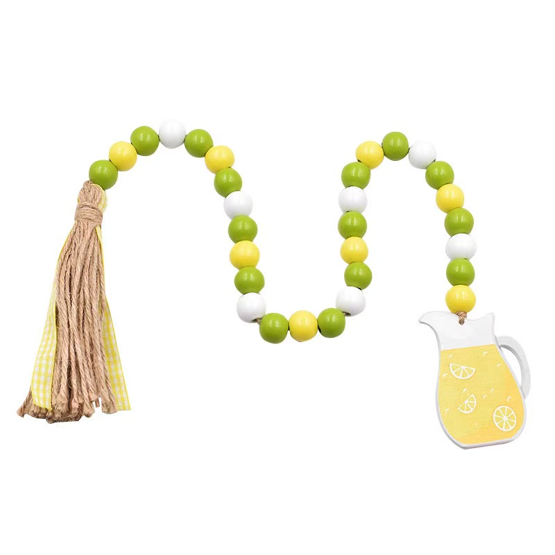 实木串珠禾木珠串可放花瓶窗帘扣挂件挂饰麻绳流苏详情图11