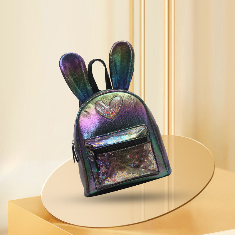 A cute little cat with a big tail and rabbit ears, fashionable, casual and cute, trendy item for kindergartens, a girls' backpack pic 16