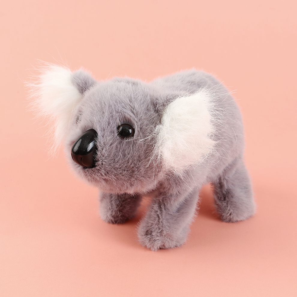 The 2025 new cute plush drawstring tongue-stretching electric koala children's simulation toy can walk, move and cry